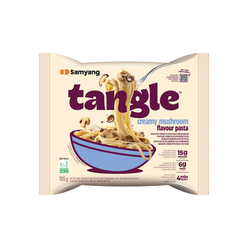 SAMYANG Tangle Instant Pasta mit cremiger Pilzsoße